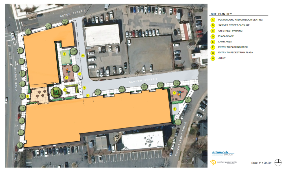 50-52 Coxe Avenue Option 2 Sawyer Street Closure View